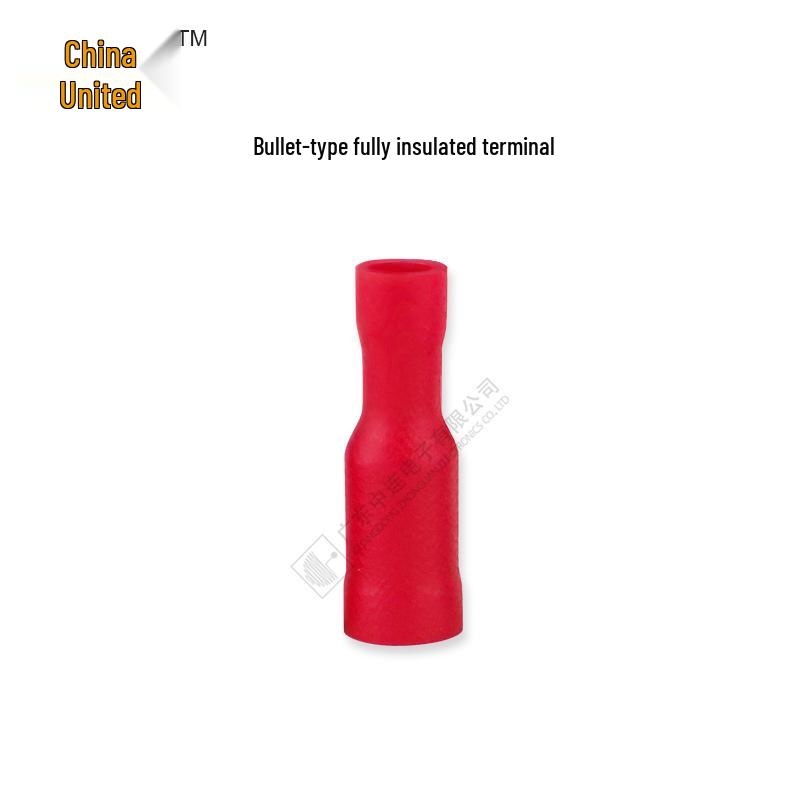 Zhonglian Cold Press Blue PVC Bullet-Type Pre-insulated Crimp Female TerminalSocket