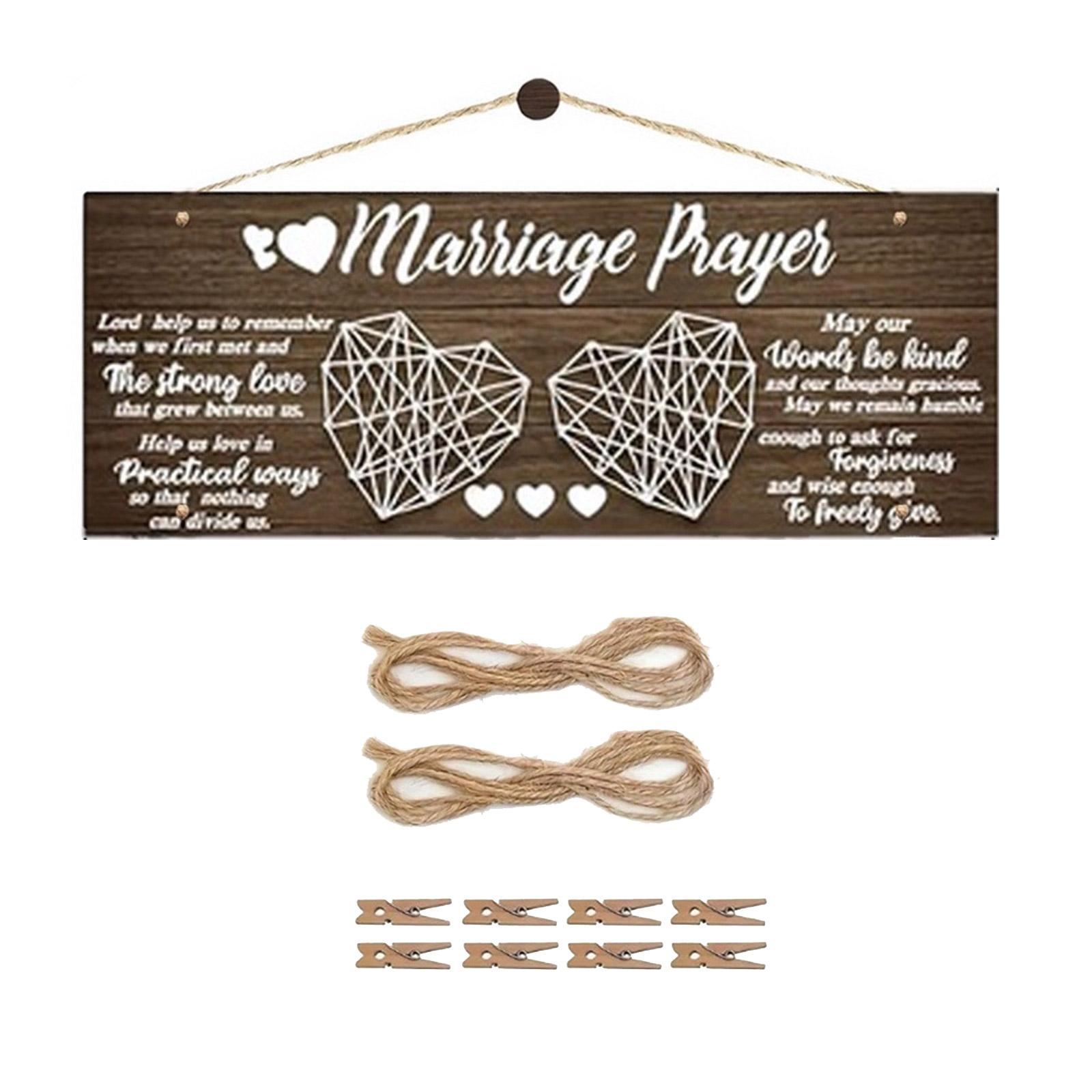 

Marriage Prayer Picture Frame for Newlyweds for Weddings Anniversaries and Special Occasions