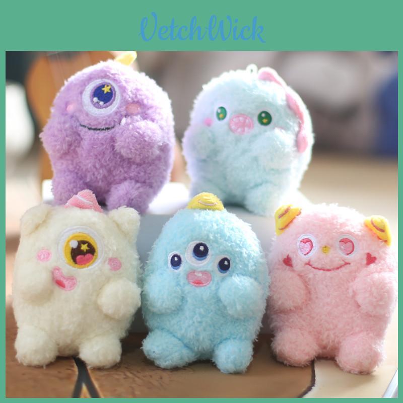 Sweet Big-eyed Monster Plush Keychain Cozy Short Plush Ideal For Girls' Heartwarming Accessories