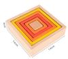 Beechwood Rainbow Stacking Blocks: Educational Toy for Color and Shape Recognition in Kindergarten Children