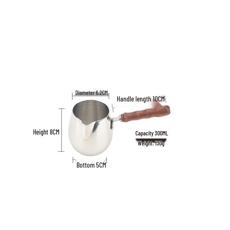 304 Stainless Steel Long Handle Latte Art and Frothing Pitcher (300-950ML)