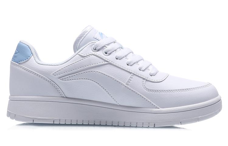 Li Ning Youth Series Low Top Skateboard Shoes Women's White Blue AGCP422-4