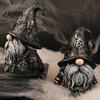 Exquisite Retro Gnome Sculpture Halloween Gothic Resin Figurine, Dark Faceless Wizard Doll for Hat with Stars Desk Shelf, Spooky Home Decor Ornament,