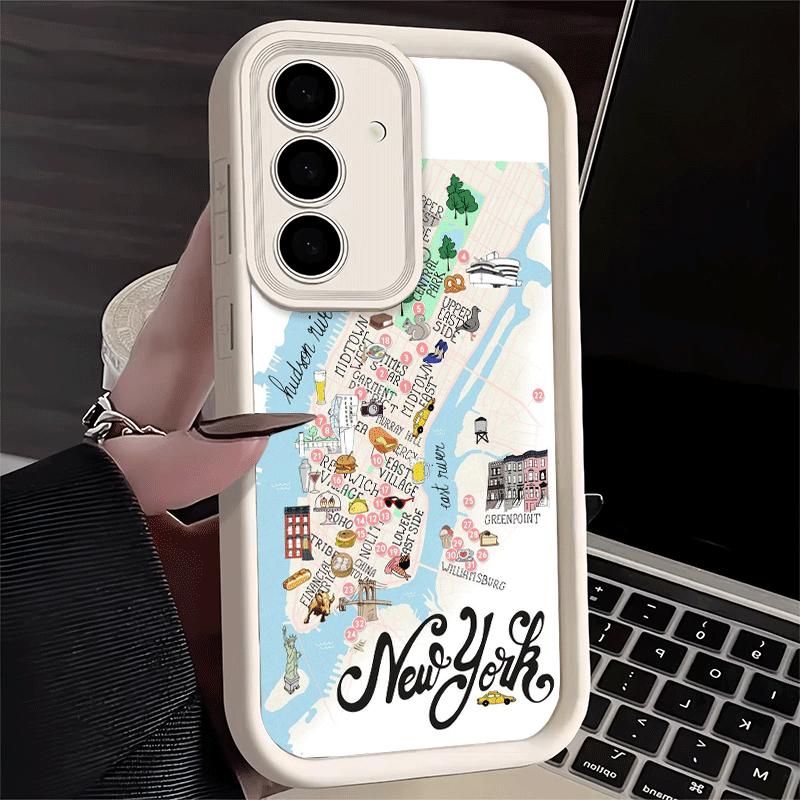 Phone Case for Samsung Galaxy S26 S25 Ultra S24 FE NYC New York City Shell S23 Plus S22 + S21 S20 5G Soft Silicone Funda