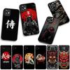Japanese Style Samurai Hannya Unique Phone Case for iPhone 17 16 15 14 13 12 11 Series Pro Max Plus Double Layer Protection