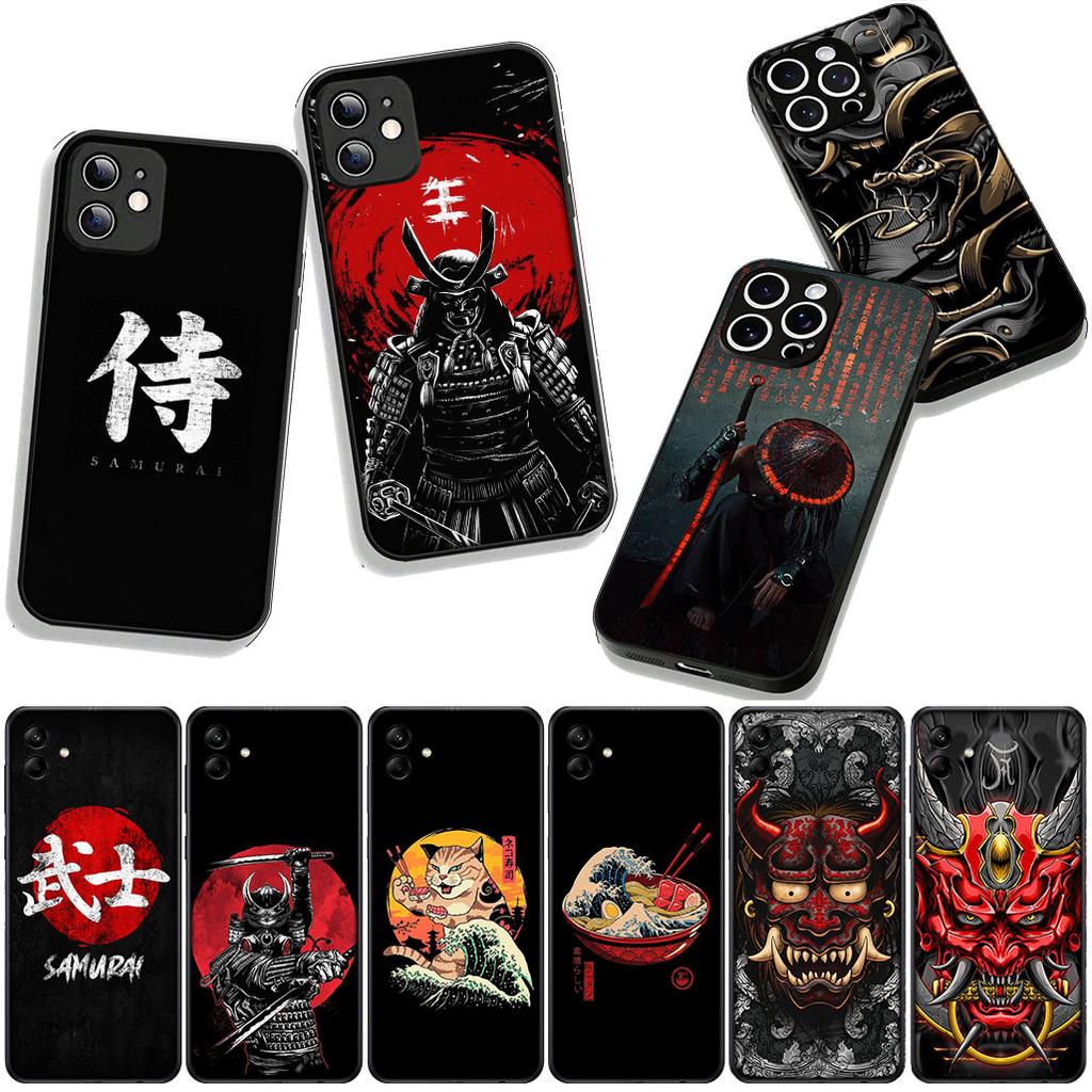 Japanese Style Samurai Hannya Unique Phone Case for iPhone 17 16 15 14 13 12 11 Series Pro Max Plus Double Layer Protection