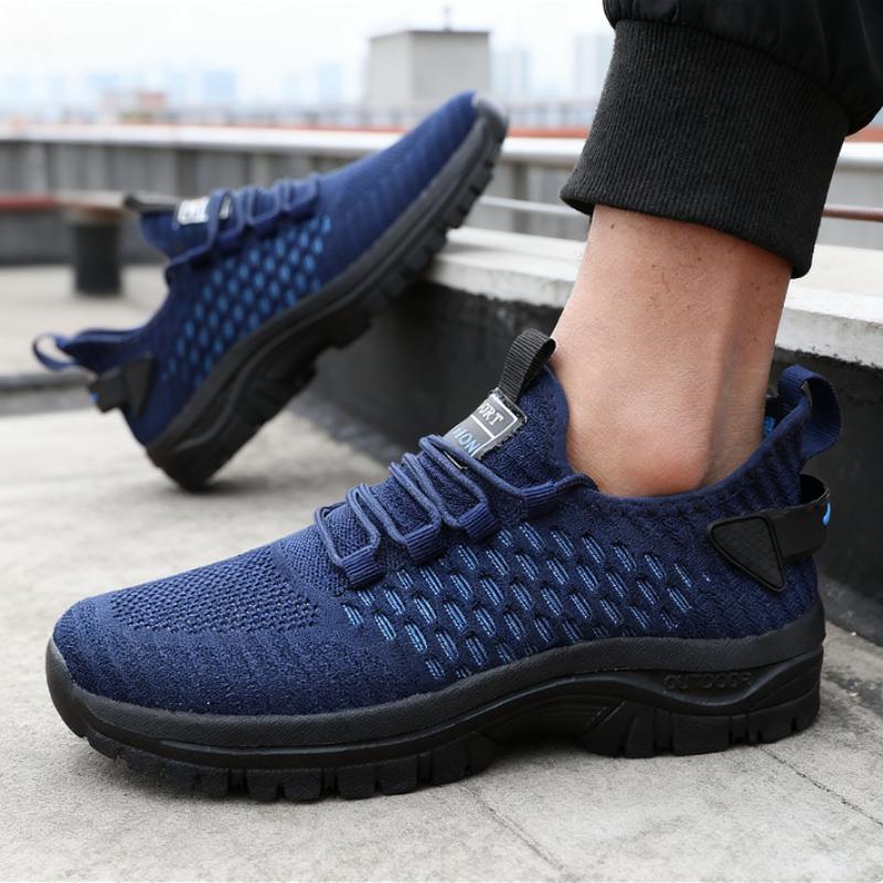 Schuhe für Herren Atmungsaktive Strick-Sneaker für Herren Mode Fitnessstudio Freizeit Leicht Nicht-Rutschfest Laufschuh Outdoor Sport-Sneaker Damen