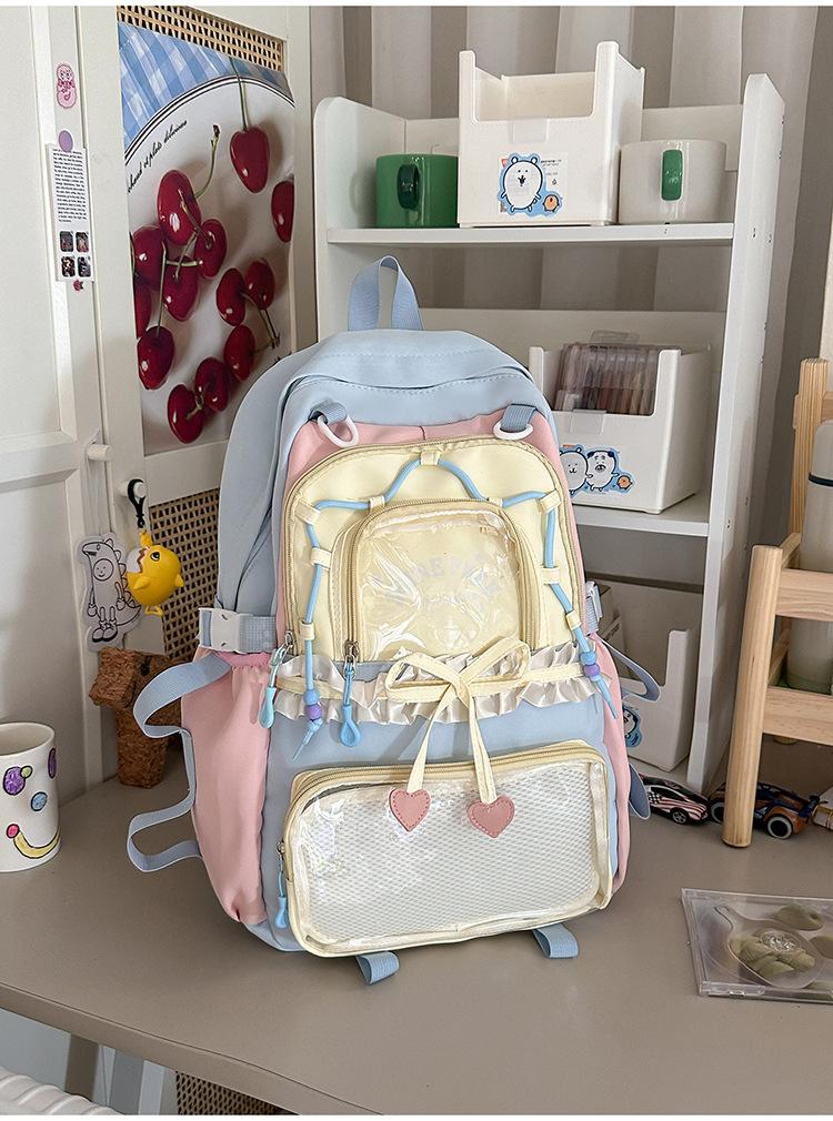 Schoolbag sweet high-value female backpack high school junior high school student schoolbag small fresh youth campus Japanese female backpack