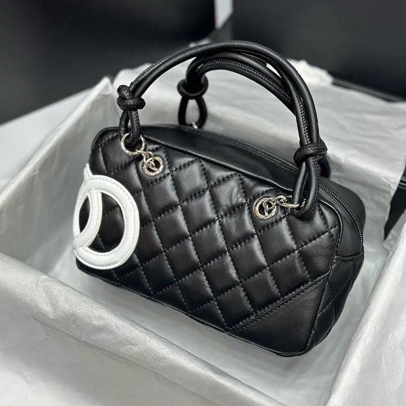 Vintage Bag, Kangpeng Bowling Pillow Bag, Retro Diamond-shaped Bag, Fashionable and Versatile Crossbody Bag, Handbag