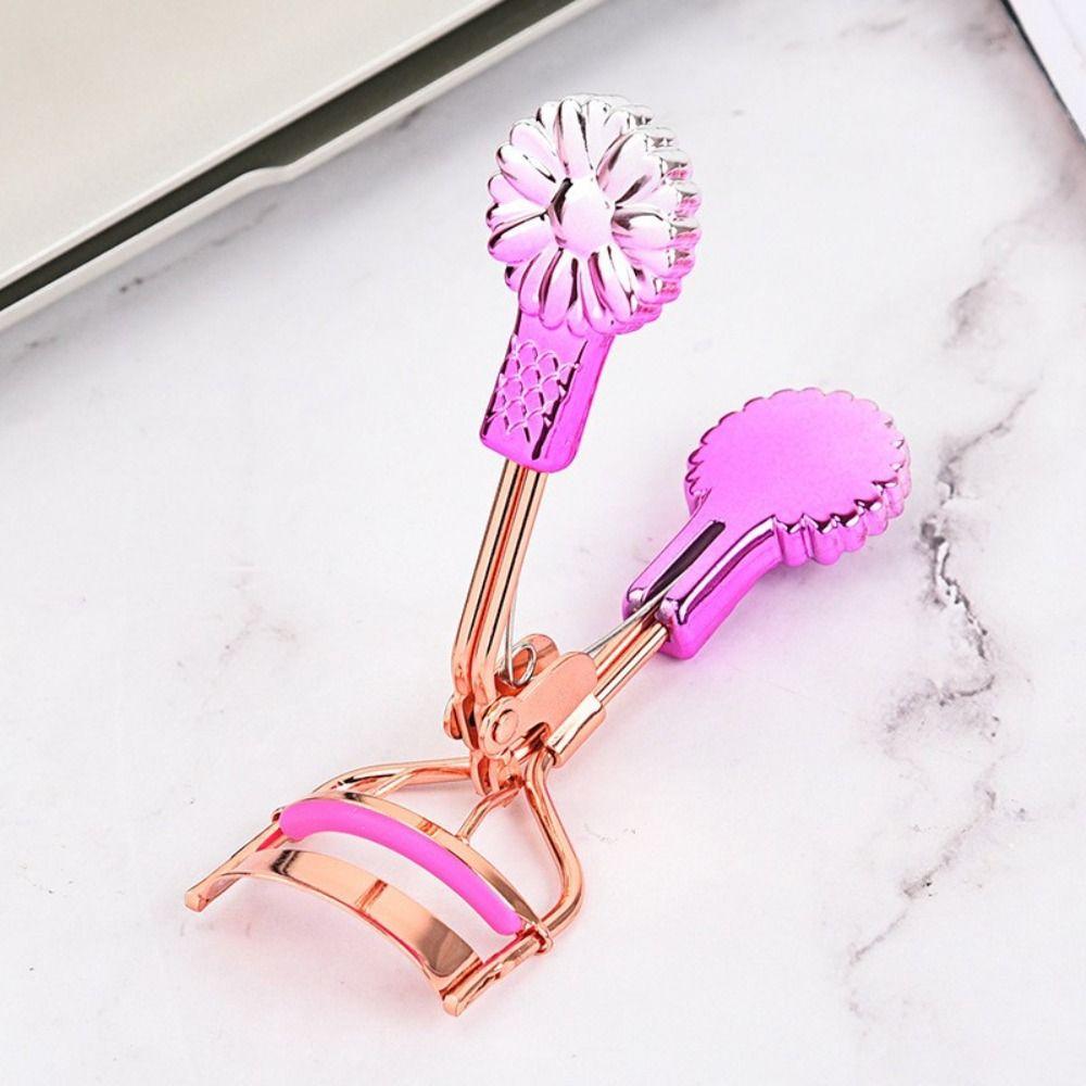 Ergonomic Handle Lashes Curling Clip Stainless Steel False Lash Clamps  Cosmetic Accessories