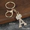 Unique Crown Crystal Rhinestones A-Z Letters Pendant Keychains For Men Women 26 Alphabet Car Key Ring Name Jewelry Keyrings Gift
