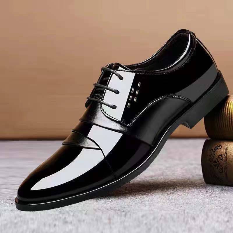 

Patent Leather Low Heel Social Shoe Male Low-Top Italian Cheap Liquidation Luxury Designer Office Clothing 39 Men s Formal Shoes 38