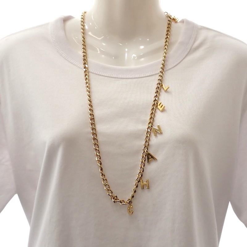 Chanel Necklace Gold Metal Women