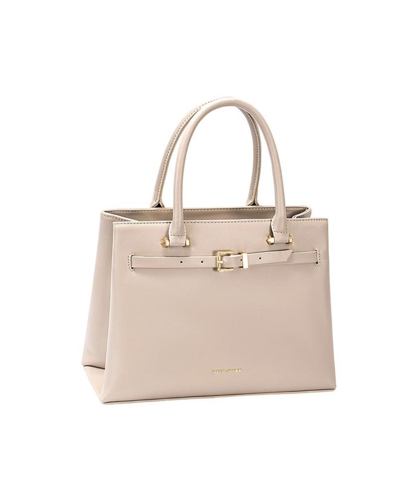 David Jones Madeleine 3-Way Belted Tote Leather Bag_Almond Milk (Cm8243)