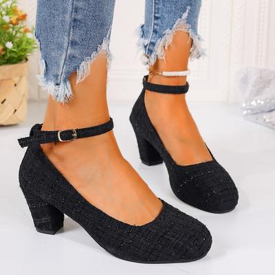 Moda Damskie Czółenka Nowe Seksowne Paski na Kostkę Wysokie Obcasy Kobiety Jesień Okrągły Nosek Moda Płytkie Wysokie Obcasy Buty dla Kobiet Zapatos De Mujer