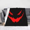 Horror Halloween Mask Blanket Flannel Lightweight Thin Throw Blanket for Car Sofa Couch Bed Rug