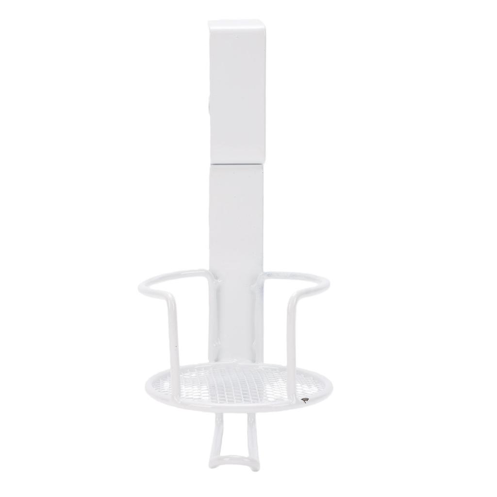 Desk Cup Holder Headphone Hanger Metal 2 in 1 Table Cup Holder Under Desk Headphone Bag Hook for Home Office White