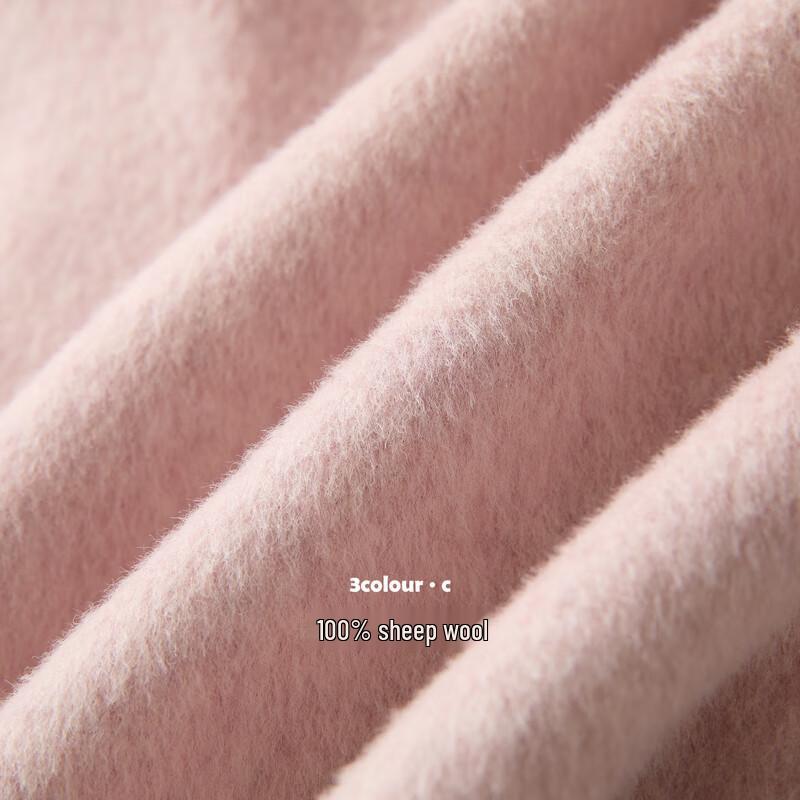 Manteau Court Double Face en Laine d'Agneau Sancai - Brume & Sourire Coucher de Soleil