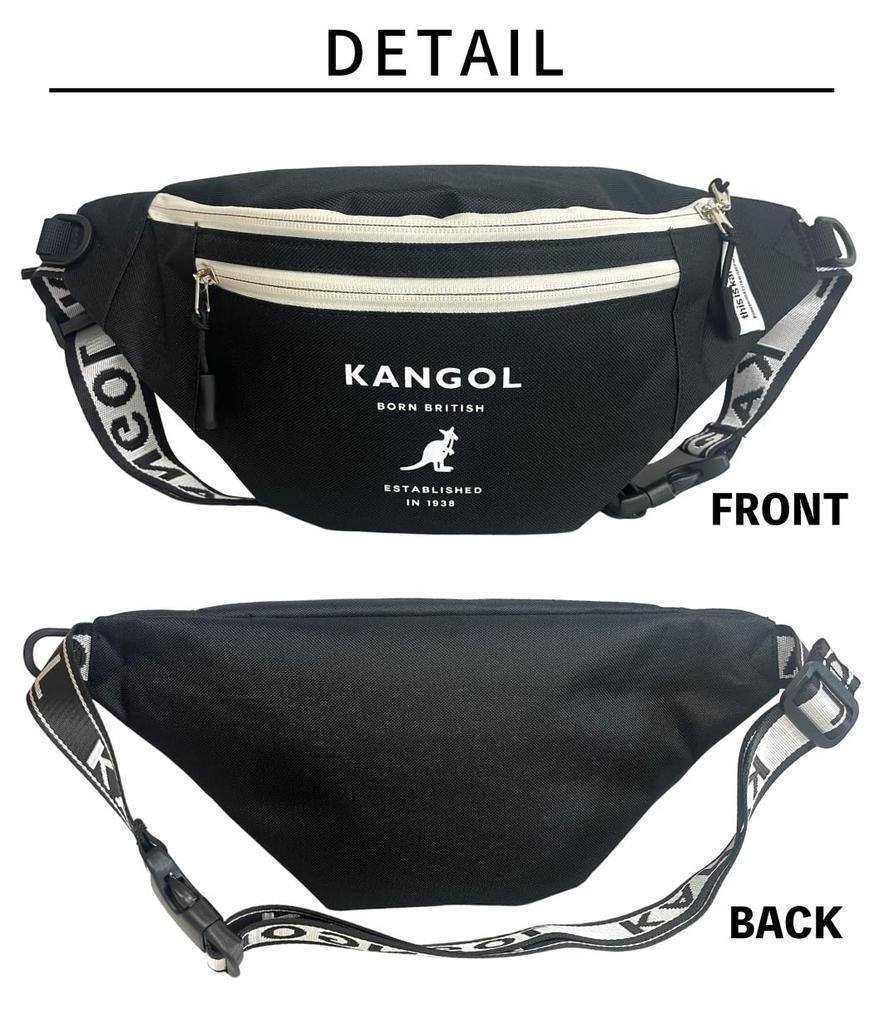 KANGOL Body bag Waist bag KGSA-BG00260 Black/Off