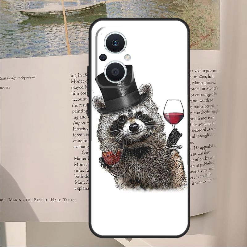 Raccoon Animal Cover For OPPO Reno 14F 11F 12F 13F 10 11 12 13 14 Pro 7 8 Lite OPPO Find X6 X8 X9 Pro Case