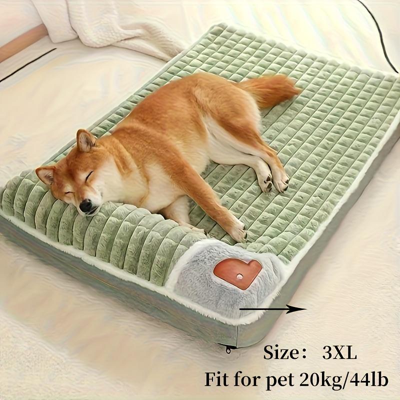 Comfortable Thickened Dog Cat Bed Pad Anti Slip Pet Bed Mat Pet Bed Mat with Thickened Pillow Machine Washable Dog Mat Bed