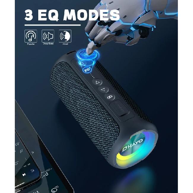 רמקול בלוטות' נייד Ortizan X8 X10 Pro עם סאונד סטריאו 40W, בס עשיר, עמיד במים IPX7, 30 שעות זמן נגינה, אורות בצבעים מעורבים, 3 מצבי EQ