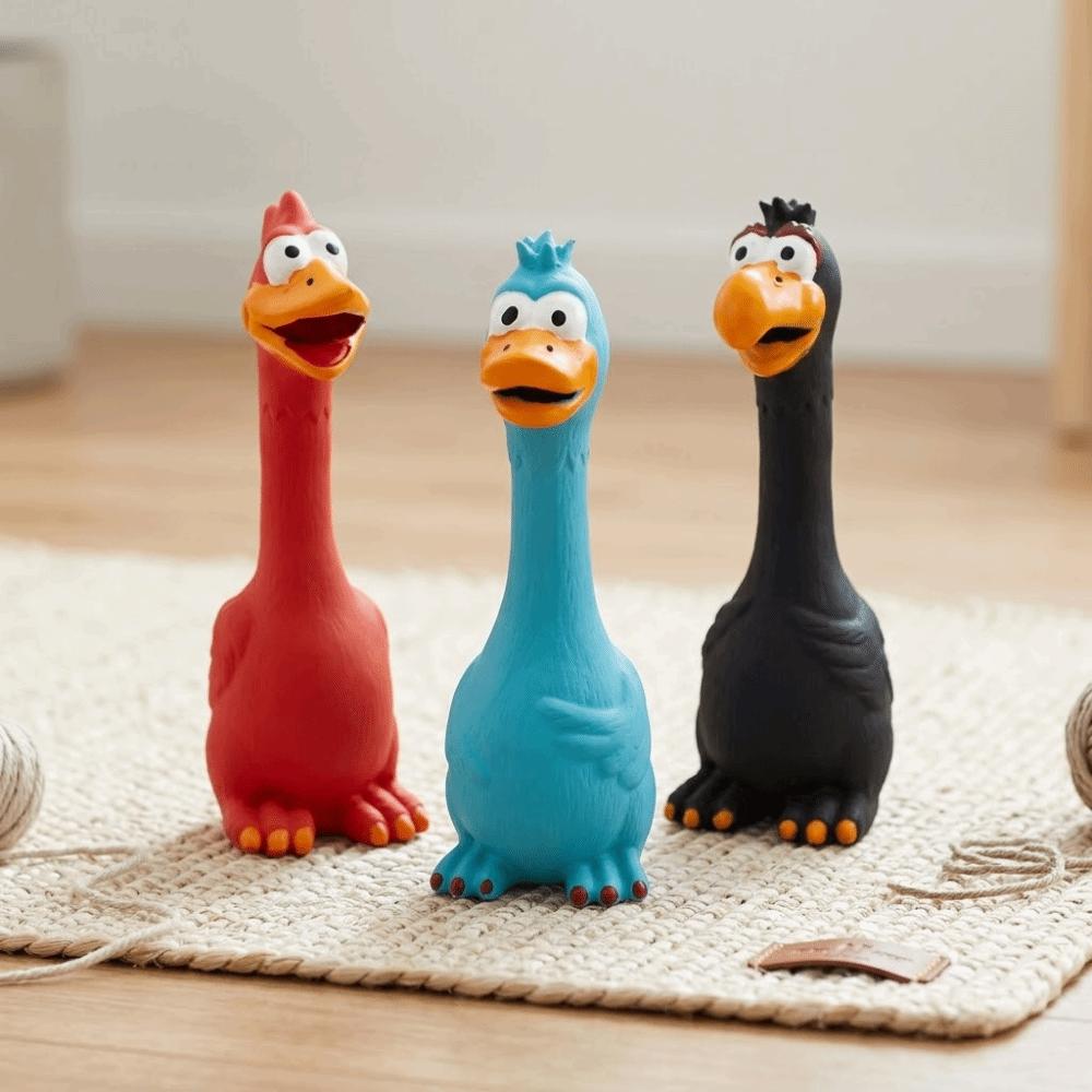 Bite Tough Dog Toy Chicken Shaped Screaming Chicken Toy Dog Chew Toy Pet Entertainment