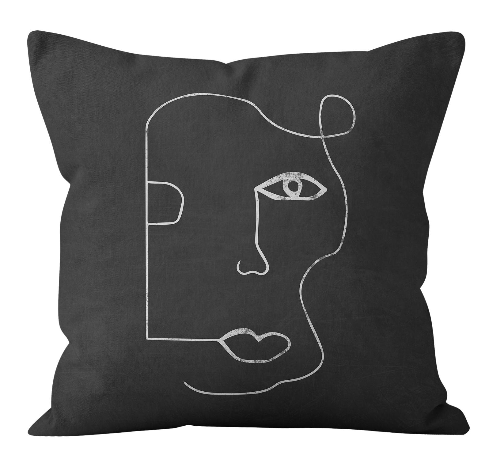 

Чехол для диванной подушки, посуда, квадратный чехол для подушки, простая наволочка с принтом, наволочка с абстрактной живописью и растением 45x45cm