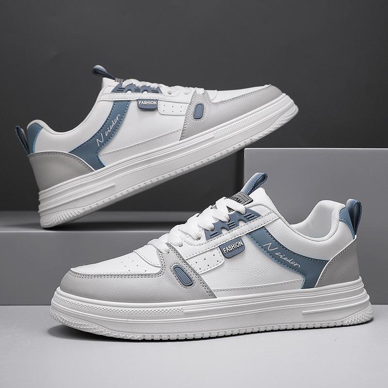Spring and Autumn Leather Lightweight Sports Shoes Men's New Versatile Little White Shoes Non-slip Trend Casual Shoes Niche Board Shoes