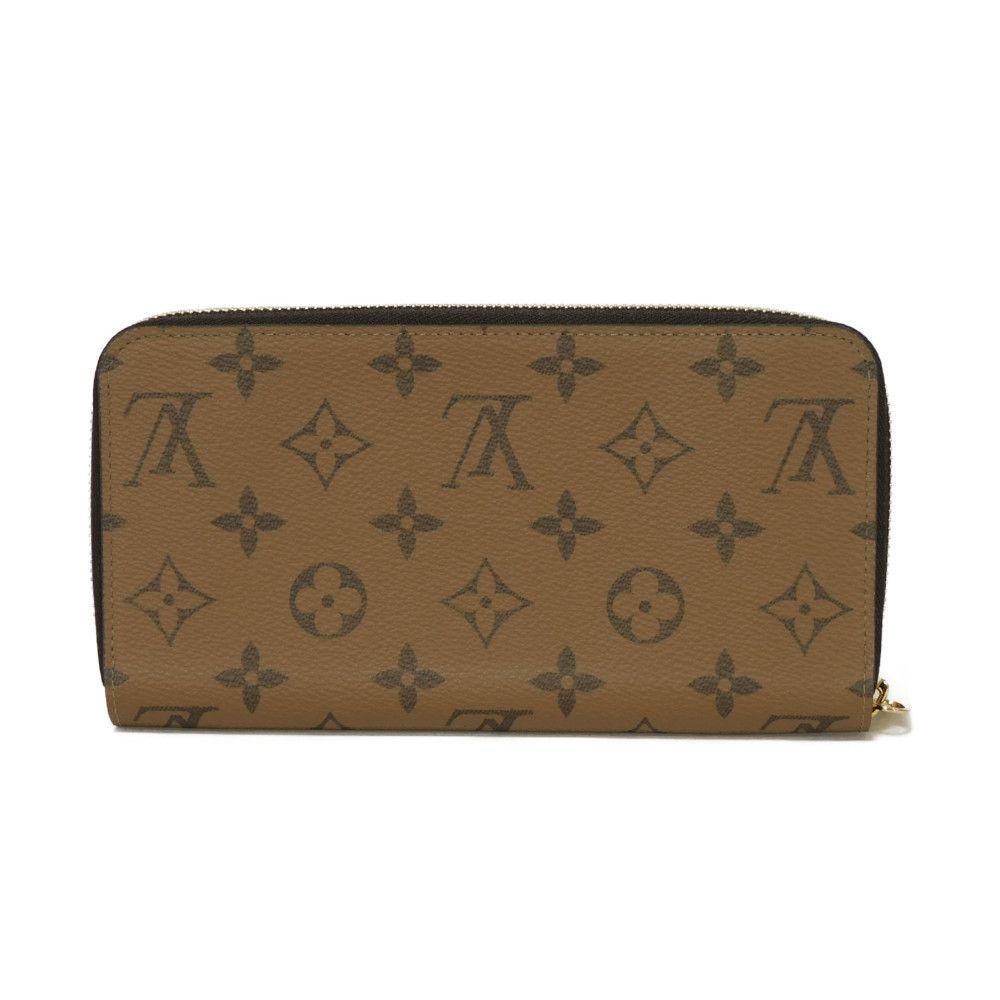 Used 12564 Zippy Wallet M82444 7940 New Model Black Zip Around RFID Excellent Condition Monogram Reverse Brown Unisex