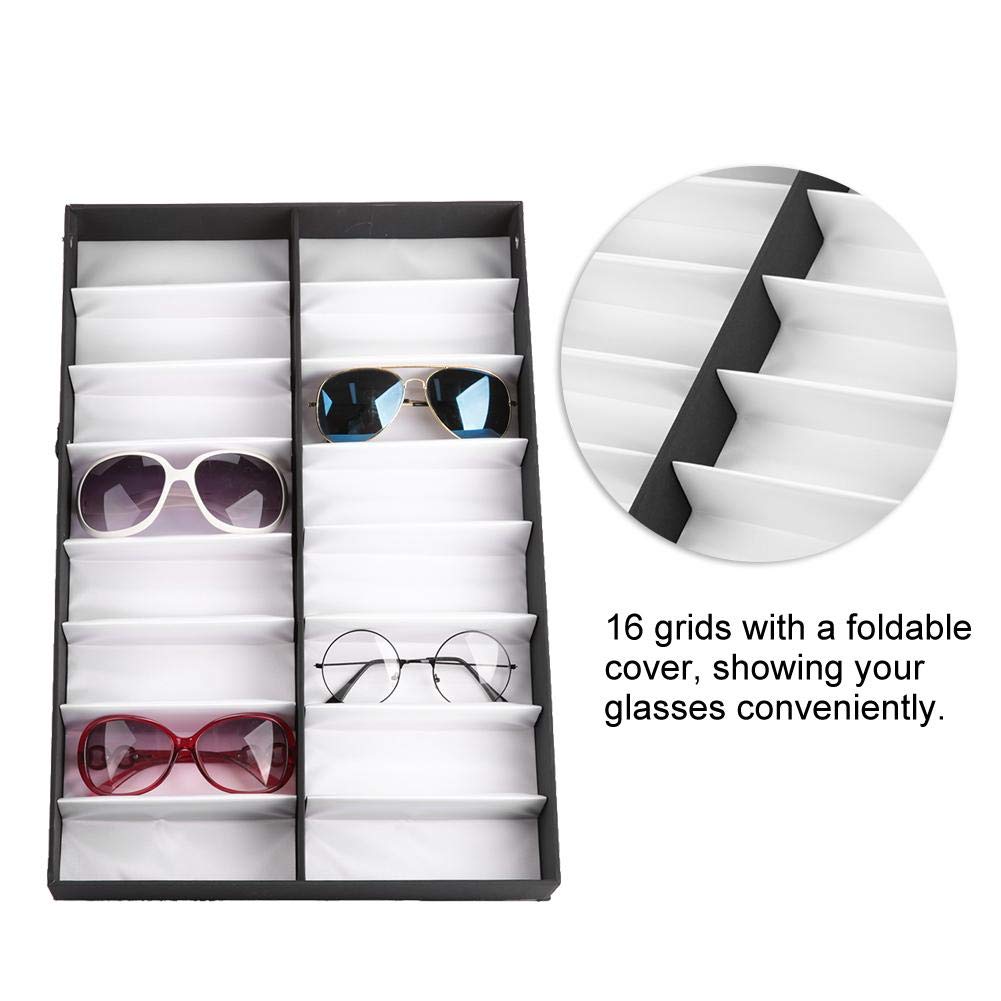 Sunglasses Display Glasses Storage 16 Slots Sunglasses Display Eyeglasses Glasses Display Sunglasses Glasses Storage Holder Box Case, Box, Case,