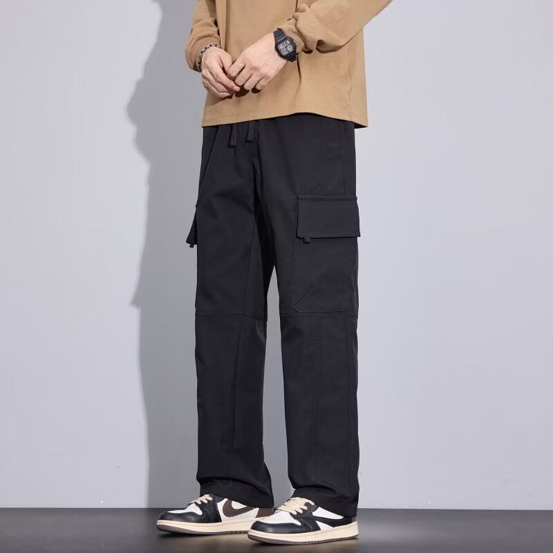 Playboy Men's American Trend Loose Straight Cargo Pants