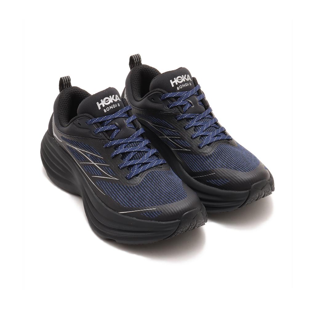 HOKA Bondi 8 Caged Stealth Tech Pack - Midnight Blue Black Men Sneakers 1155391-MDNGH