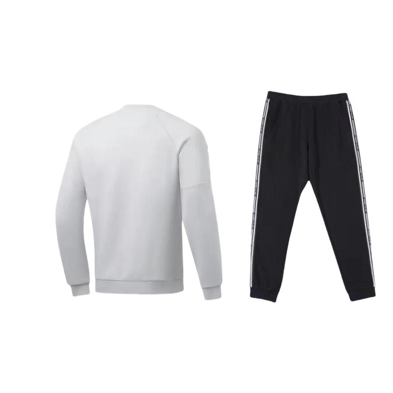 Li Ning Logo Spliced Knitted Top Comfortable Breathable Casual Sports Suit Unisex Sports Suit AWDU915-2+YKLU333-1