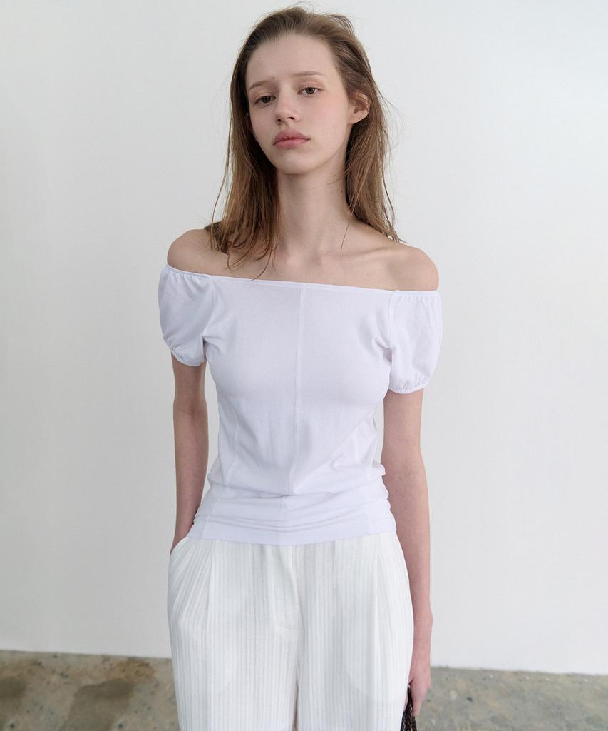 ANDNEEDS Lucy Cap Sleeve Tee (White)