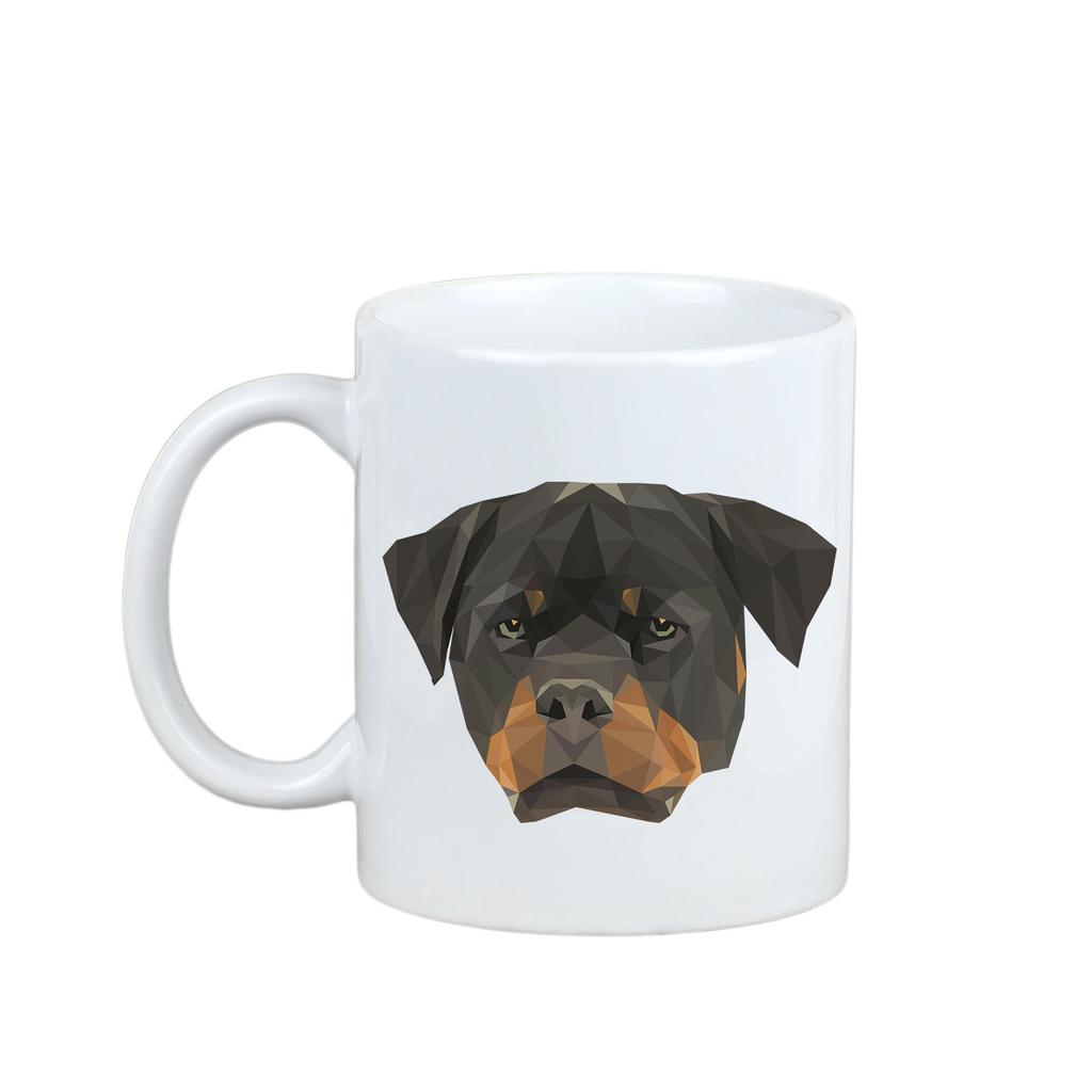 Rottweiler -Kubek Ze Zdjęciem I Napisem Geometryczny Pies Art-Dog