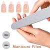 New Nail File Bufer 100/180 Grit Half Moon Nails Files Sanding Grinding Double Side Sandpaper Nail Manicure Tool ZJC04