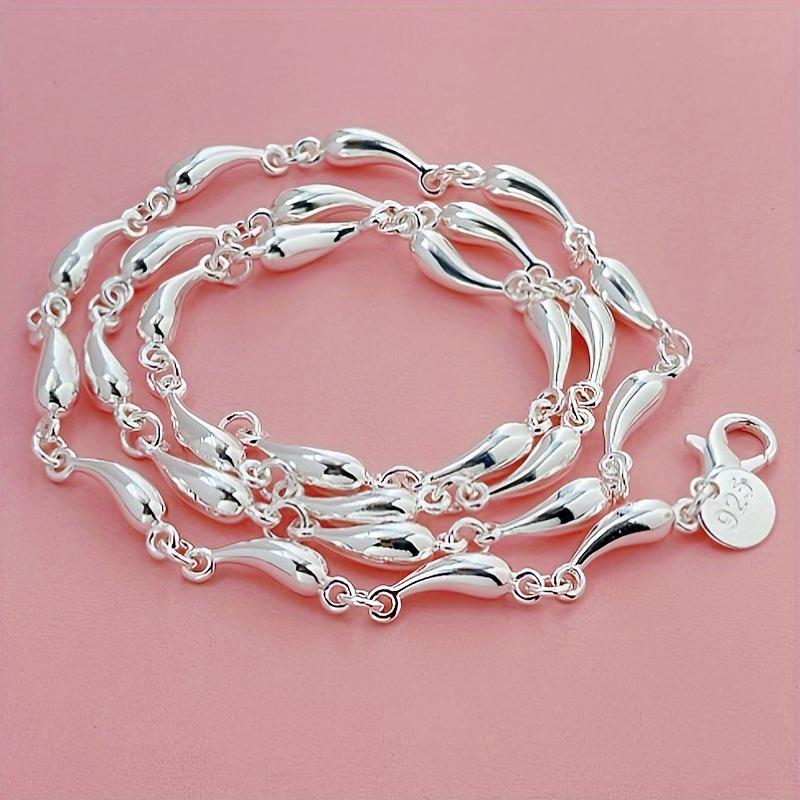 

charms Elegant Copper drop chain necklace for women men lady wedding party gift perfect for daily wear and gift 45cm 18inches