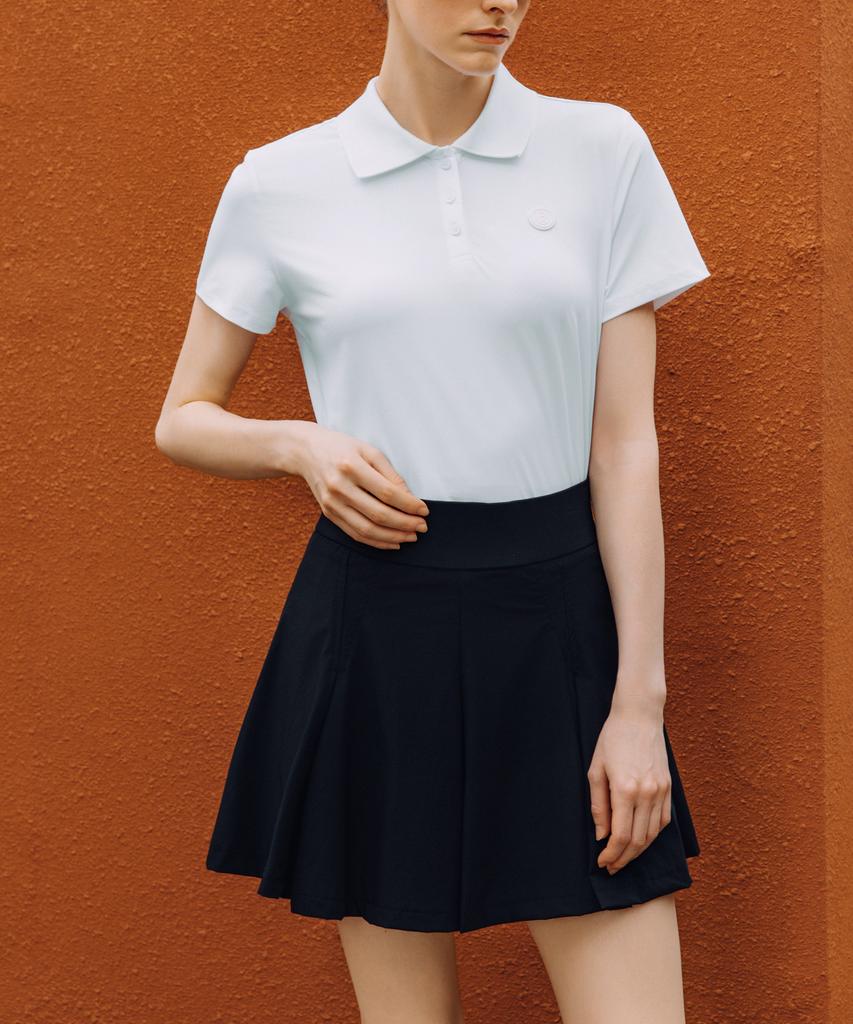 OBER GOLF Basic Rib Polo Top (White)