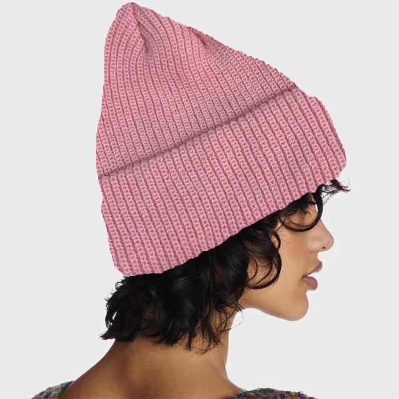 Elastic Windproof Beanies Knitted Solid Color Hat for Women Men Keep Ear Warm Hat Cold Weather Skiing Cycling Supplies