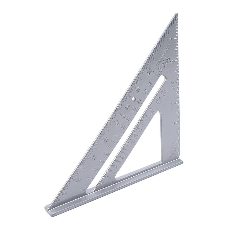 Régua triangular de aço inoxidável transferidor esquadria carpinteiro ferramenta de medição