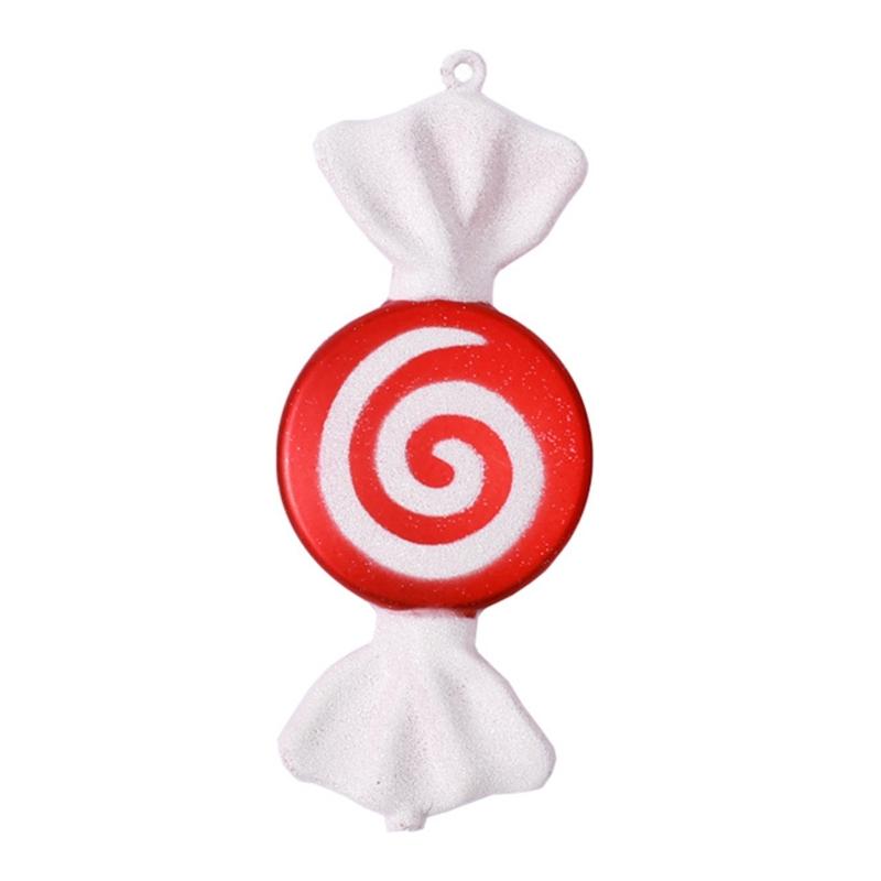 Christmas Candy Red White Decorative Pendant Charm Ornament Supplies for Tree Festival Party Decoration Gift Supplies