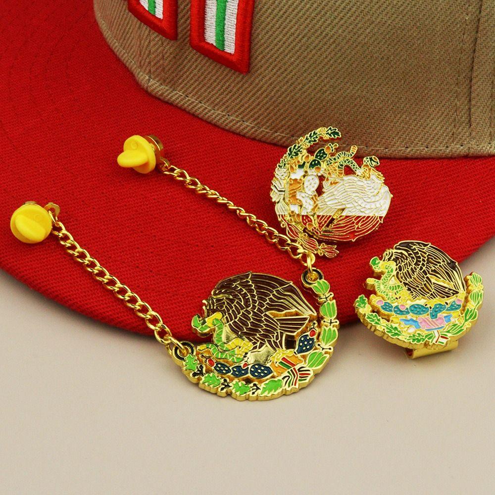 Metal Mexican Enamel Pin Eagle Baking Paint Brooches Funny Era Hat Pins  Decoration