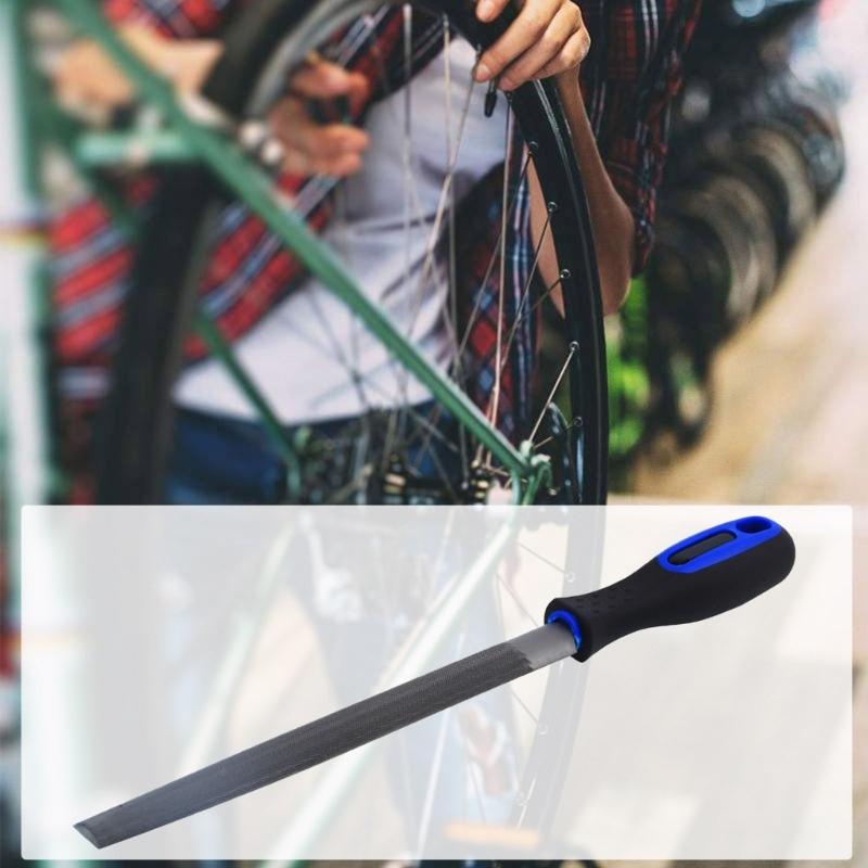 Bikes Repair Tool Metal File Sharpening File Bikes Flat Mill File Smooth Bikes Grinding File with Ergonomical Handle