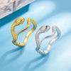 Elegant Snake-Shaped Open Adjustable Ring for Women - Stylish Design