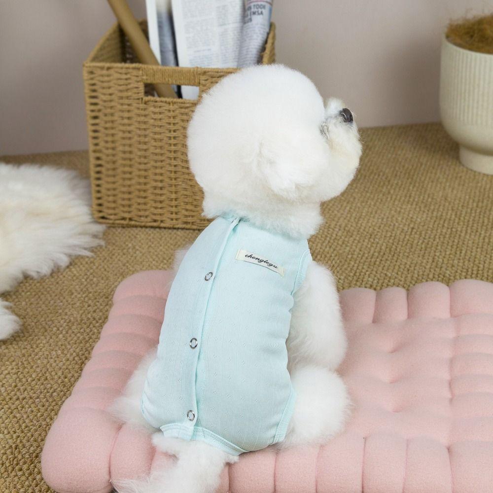 Wrapped Design Pet Onesie Full-Body Design Dog Clothes Spring Dog Belly Jumpsuit Yorkshire Puppy
