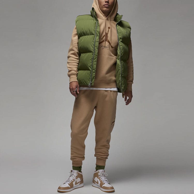 Jordan Sweatshirts Men's Khaki Hooded Moderate Regular FD7546-200