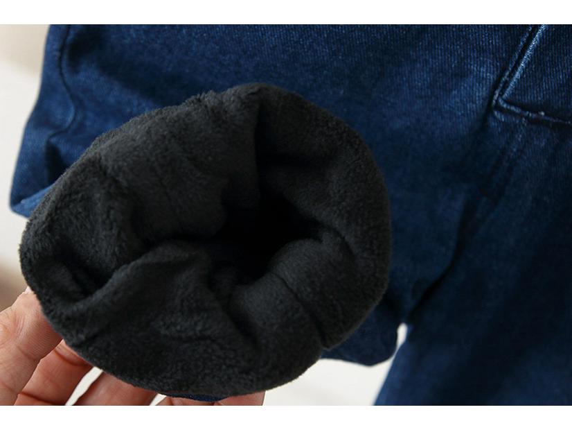 2025 Winter Koreanische Kinder Fleece Denim Latzhose - Stilvoller Jumpsuit für Jungen & Mädchen