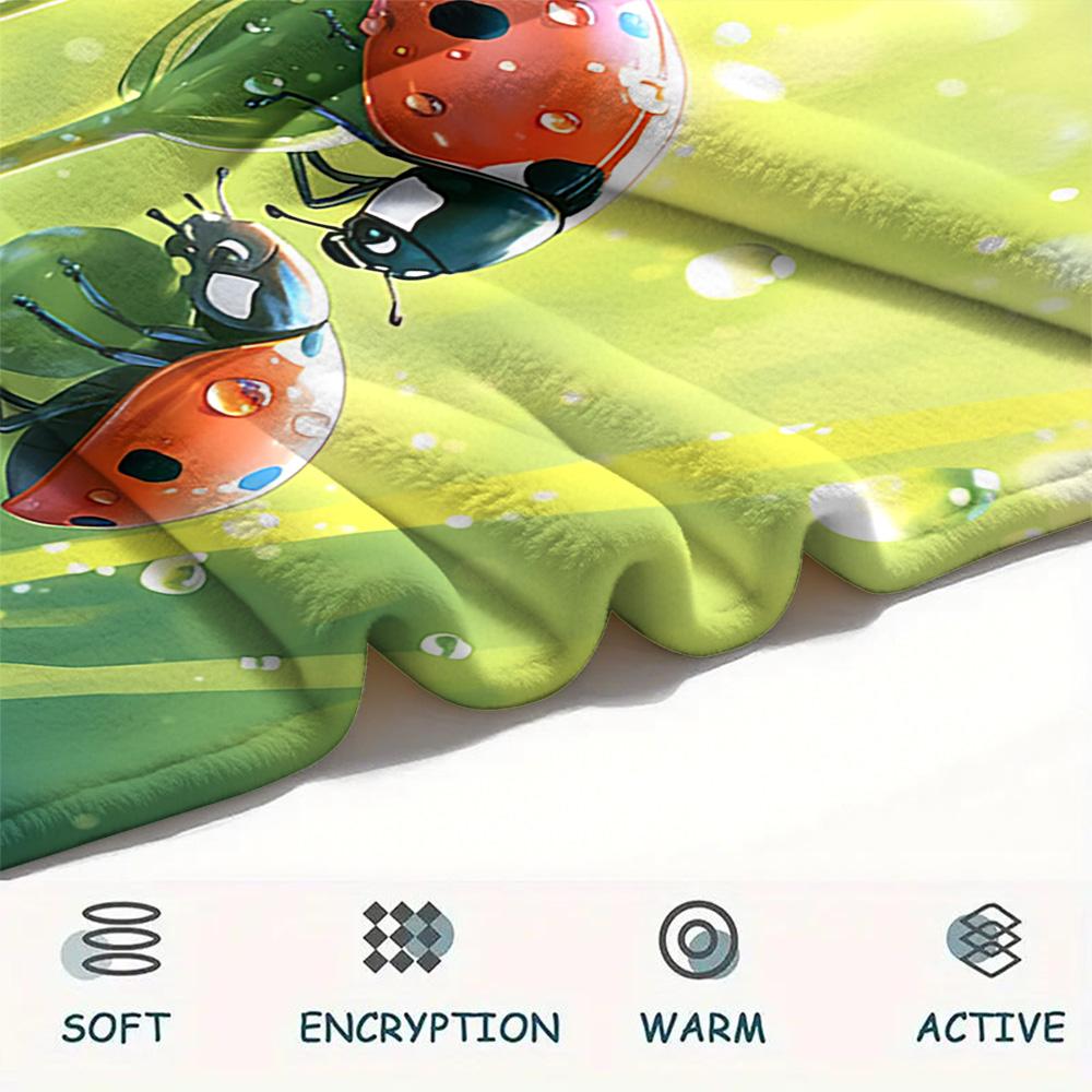 Insect Print Flannel Blanket, High quality Comfortable for All Seasons, Home Decor, Warmth and Comfort, Perfect for Christmas Gifts