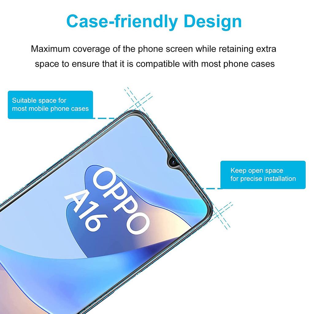 4 unidades 9H protetor de tela para OPPO A16 A16K A16e A16s HD vidro temperado
